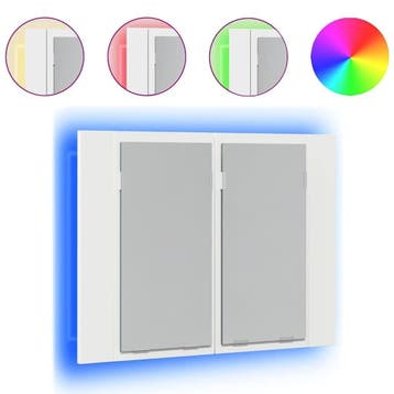 Badkamermeubel met RGB Licht | Laatste Stuk!, Spiegelkast, Zo goed als nieuw, Minder dan 25 cm, Minder dan 100 cm