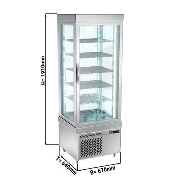 GGM Gastro | Panorama-koelvitrine - 430 liter - 670mm - |, Verzenden, Nieuw