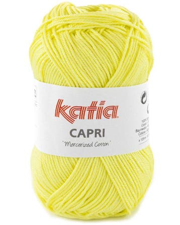 Katia Capri - 82204 pastelgeel - Katoen Garen, Hobby en Vrije tijd, Breien en Haken, Ophalen of Verzenden, Nieuw
