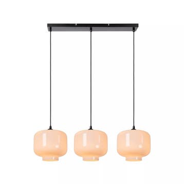 Lucide MEDINE - Hanglamp - 3xE27 - Opaal, Huis en Inrichting, Lampen | Hanglampen, Verzenden, Zo goed als nieuw, Glas, Modern