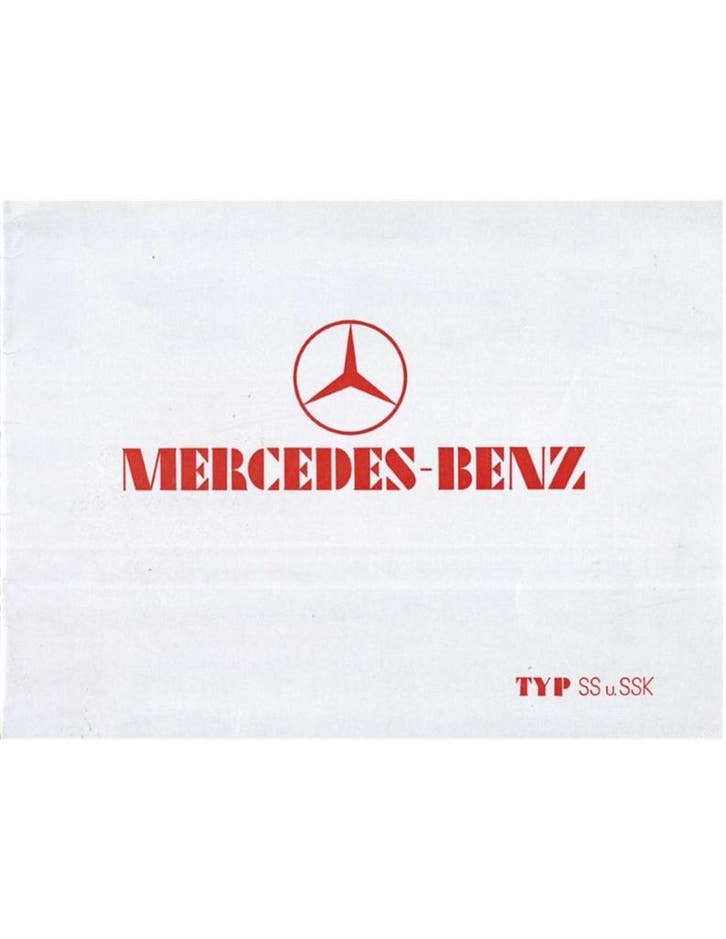 932 MERCEDES BENZ TYP SS | SSK BROCHURE DUITS, Boeken, Auto's | Folders en Tijdschriften