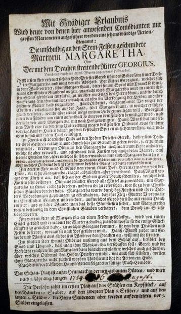 Marionettentheater - 1754, Antiek en Kunst, Antiek | Boeken en Bijbels