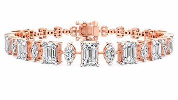 Armband - 14 karaat Roségoud - 7.20ct. tw. Diamant, Nieuw