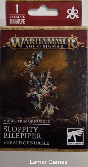 Maggotkin of Nurgle Sloppity Bilepiper (Warhammer Age of, Hobby en Vrije tijd, Ophalen of Verzenden, Nieuw