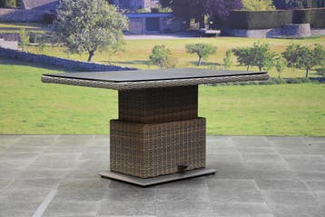 Ibiza stoel bank dining loungeset 6 delig grijs met, Tuin en Terras, Ophalen of Verzenden, Nieuw, Wicker
