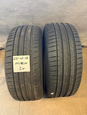 2 stuks Michelin Pilot Sport 4 235/45 R18 - Meerdere sets, Ophalen, 18 inch, Gebruikt, 235 mm