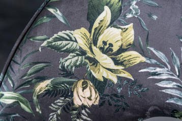 Design stoel PRET-A-PORTER grijs fluweel bloemmotief en, Ophalen of Verzenden, Nieuw