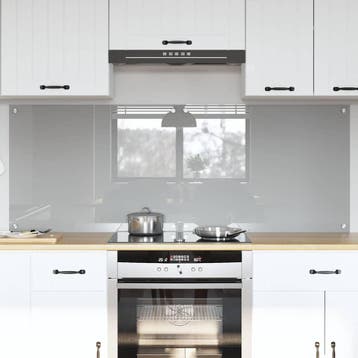 vidaXL Keukenachterwand 2 st Lichtgrijs 80 x 60 cm gehard, Verzenden, Nieuw