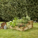 Plantenbak 3 Verdiepingen met Worteldoek Grenen 80 x 100 cm, Tuin en Terras, Bloembakken en Plantenbakken, Verzenden, Nieuw, Rechthoekig