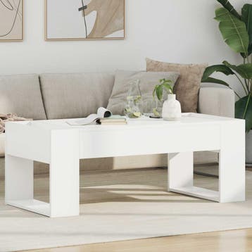 vidaXL Salontafel Wit 110 x 50 x 41 cm Bewerkt hout, Huis en Inrichting, Tafels | Salontafels, Verzenden, Nieuw, Overige houtsoorten