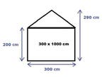 Classic Plus Feesttent PVC 3x10x2 mtr in Wit (3x10 meter), Verzenden, Nieuw