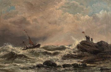 Elisabeth Verwoert (1836-1905) - Dramatisch zeegezicht met