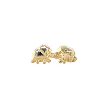 Gouden olifant oorstekers 14 karaat, Sieraden, Tassen en Uiterlijk, Oorbellen, Verzenden, Zo goed als nieuw, Goud