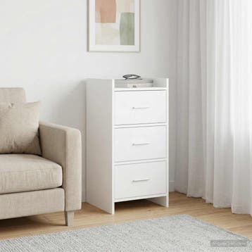 vidaXL Dressoir Wit 40 x 36 x 80 cm Bewerkt hout, Verzenden, Nieuw, Overige houtsoorten, Minder dan 50 cm