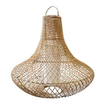 Rotan hanglamp -  Druppelvormig NeeVerlichting, Huis en Inrichting, Ophalen of Verzenden, Nieuw