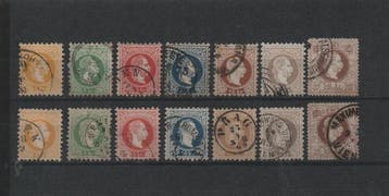 Oostenrijk 1867/1867 - Oostenrijkse keizerkoppen met een, Gestempeld