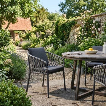 Amalfi dining tuinstoel antraciet aluminium rope, Tuin en Terras, Ophalen of Verzenden, Nieuw