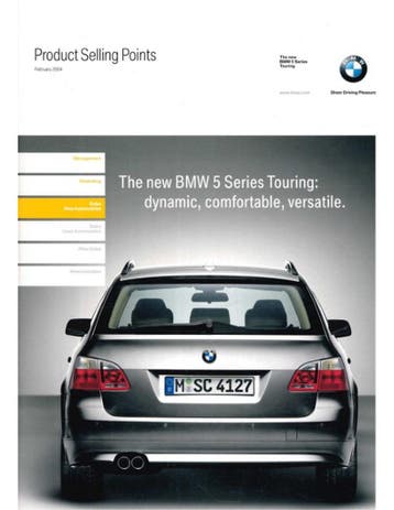 2004 BMW 5 SERIE TOURING PRODUCT BEARGUMENTATIE BROCHURE, Nieuw, BMW, Author