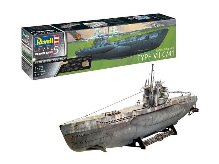 Revell 05163 German Submarine Type VII C/41 Bouwpakket, Hobby en Vrije tijd, Modelbouw | Boten en Schepen, Nieuw, Overige merken