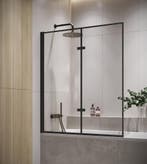 Badwand Medal 120 x 140 cm Zwart Badscherm Draaibaar 5 mm, Verzenden, Nieuw, Bad
