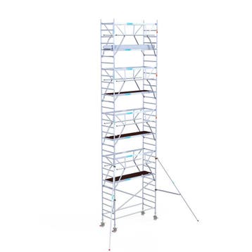Euroscaffold steiger dubbele voorloopleuning 90x250x10.2 WH, Doe-het-zelf en Verbouw, Steigers, Verzenden, Nieuw, Rolsteiger of Kamersteiger