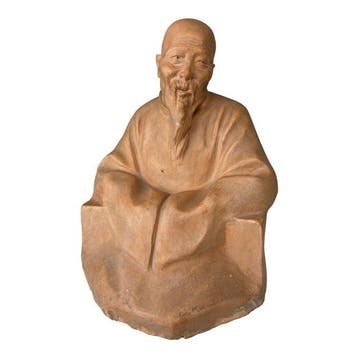 Zittende Chinese wijze - Terracotta, Klei - China (Zonder