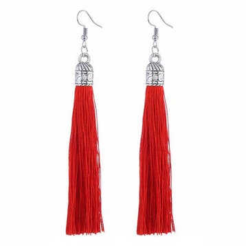 Fako Bijoux - Oorbellen - Kwast Romania - Rood, Verzenden, Nieuw