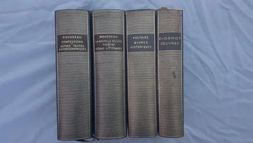 Rousseau/Voltaire/Diderot - 2 volumes Rousseau + 1 volume
