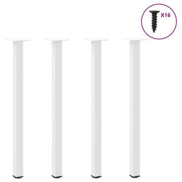vidaXL Console tafelpoten 4 st 72-74 cm staal wit, Huis en Inrichting, Tafelonderdelen, Verzenden, Nieuw