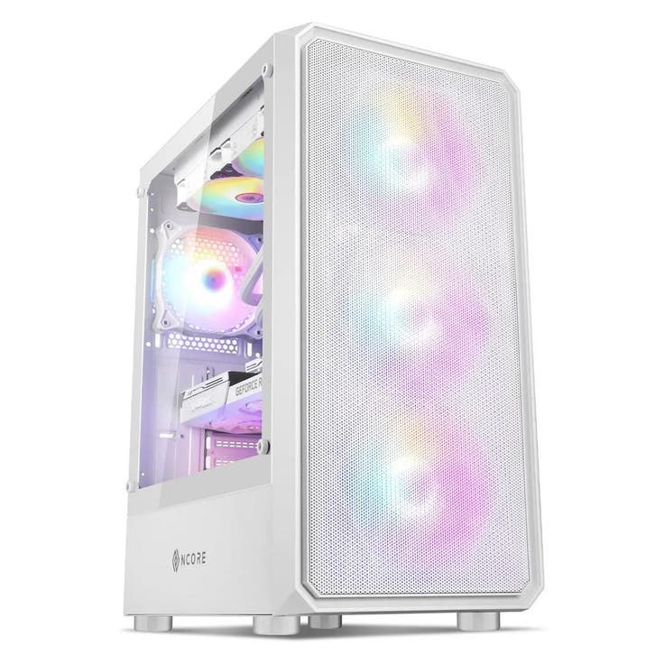 PC-gamerbehuizing - G30 WHITE TRUE FORCE - Gehard glas, Computers en Software, Computerbehuizingen, Verzenden