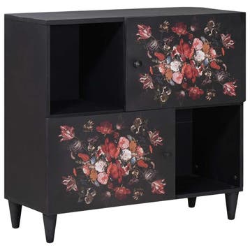 vidaXL Opslagkasten Multikleur 80 x 33,5 x 75 cm Massief, Verzenden, Nieuw