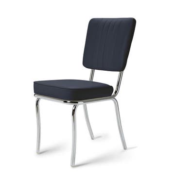 Retro Diner Stoel CO-25 Donkerblauw (Set van 4), Ophalen, Gebruikt