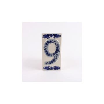 Huisnummer 9 Delfts Blauw Keramiek, Ophalen of Verzenden, Nieuw