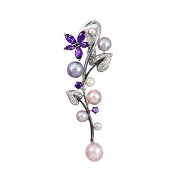 Tasaki - Broche - 18 karaat Witgoud