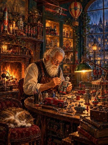 Shayer - The Toymaker’s Midnight Workshop - XL - 60x80cm –