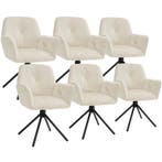 Draaibare fauteuil Lenia, gestoffeerd - Fluweel crème/zwart,, Huis en Inrichting, Stoelen, Verzenden, Nieuw