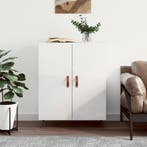 vidaXL Dressoir 69,5x34x90 cm bewerkt hout hoogglans wit, Verzenden, Nieuw, 50 tot 100 cm, 25 tot 50 cm