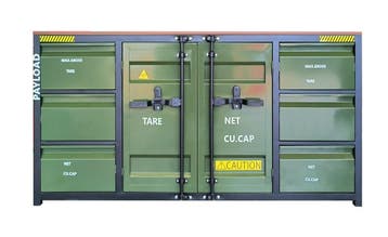 Werkbank met container deuren en houten werkblad, Verzenden, Nieuw, 170 cm of meer