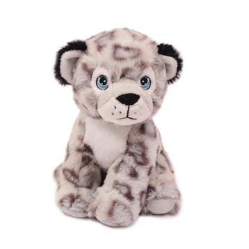 Sneeuwluipaard knuffel - zachte pluche - lichtgrijs - 20 cm, Verzenden, Nieuw