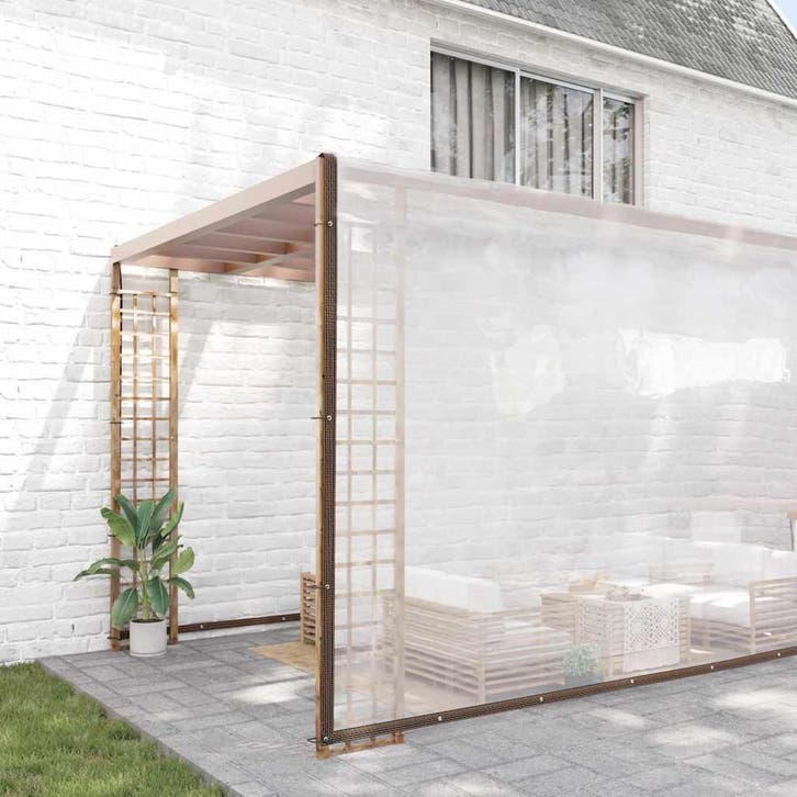 vidaXL Doorzichtig zeildoek met zeilringen 10x12 m, Doe-het-zelf en Verbouw, Overige Doe-het-zelf en Verbouw, Nieuw, Verzenden