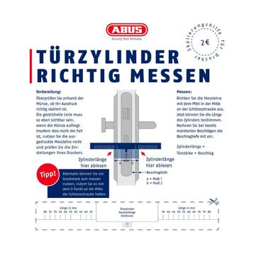 ABUS profielcilinder E60NP 10/45 – deurslot inclusief 3 s., Verzenden, Nieuw