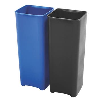 Rubbermaid Recycling binnenbakken 2x15 ltr End Step RVS -, Verzenden, Nieuw