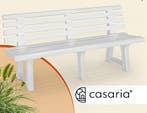 Tuinbank Orchidea Wit 145x49x74cm (Tuinbanken-Tuinsets), Tuin en Terras, Verzenden, Nieuw
