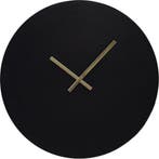 2dekans | Light & Living Wandklok Licola - Zwart - Ø59cm -, Ophalen of Verzenden, Zo goed als nieuw