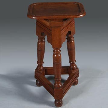 Robuuste piëdestal of atelier bok ca 1890 voor presentatie v, Antiek en Kunst, Antiek | Meubels | Tafels, Ophalen of Verzenden