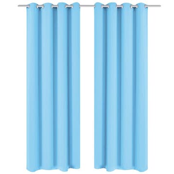 vidaXL Gordijnen met metalen ringen verduisterend 135x175, Verzenden, Nieuw