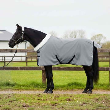 vidaXL Paardendeken Volledig Lichtgrijs 85 cm Polar fleece, Verzenden, Nieuw