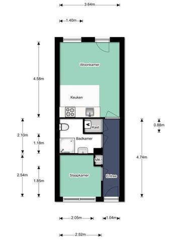 Te Huur 2 Appartement Berlagestraat In Utrecht, Huizen en Kamers, Huizen te huur, Utrecht-stad, Direct bij eigenaar, Appartement