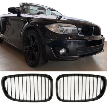 Grille Hoogglans zwart geschikt voor BMW 1 Serie E87 LCI E81