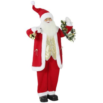Zingende Kerstman, 150 Cm, Staande Geanimeerde Kerstfiguur M, Verzenden, Nieuw
